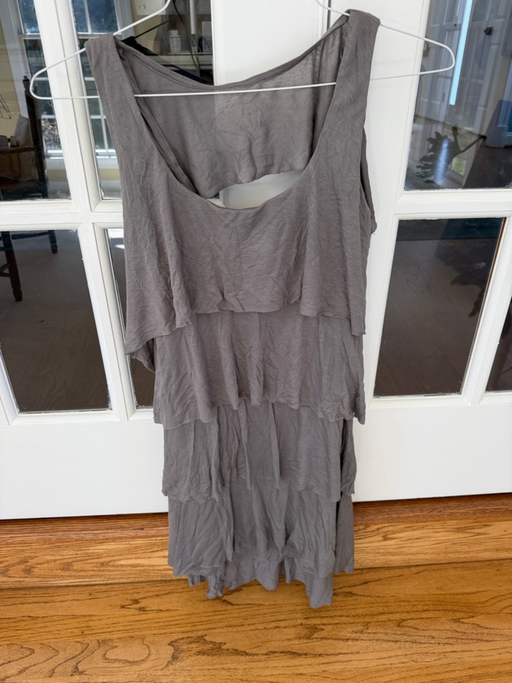 Bailey 44 Layered Scoop Neck Midi Dress in Taupe Gray 🌿